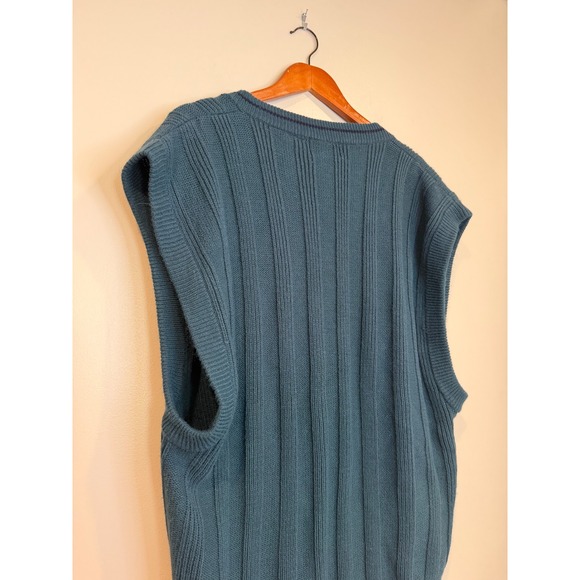 Sweater‎ Graphix Grandpa Mens Sweater Vest XL Dark Academia Grunge Y2K Knit - Picture 3 of 9